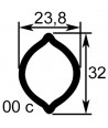 TUBE PROFIL (OOC) LG.960 INT.23,8X32